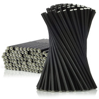 Papírová brčka na pití SHAKE černá dlouhá 8/210 mm